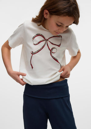 Vero Moda Girl Kelly Short Sleeve Tee, Snow White