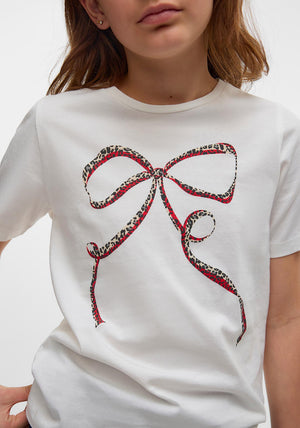 Vero Moda Girl Kelly Short Sleeve Tee, Snow White