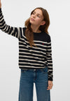 Vero Moda Girl Dory Heart Knit Jumper, Black