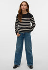 Vero Moda Girl Dory Heart Knit Jumper, Black