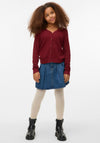 Vero Moda Girl Long Sleeve Knit Cardigan, Wine