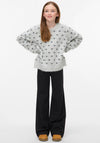 Vero Moda Girl Dotty Knit Jumper, Grey