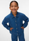 Vero Moda Girl Tenna Long Sleeve Denim Shirt, Blue