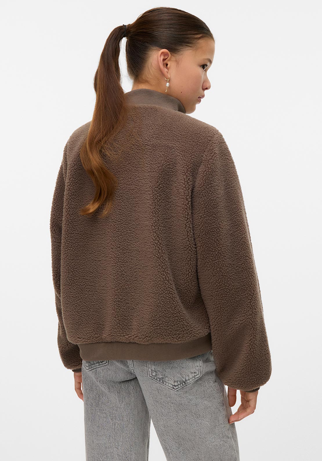 Vero Moda Girl Lucile Teddy Jacket, Brown