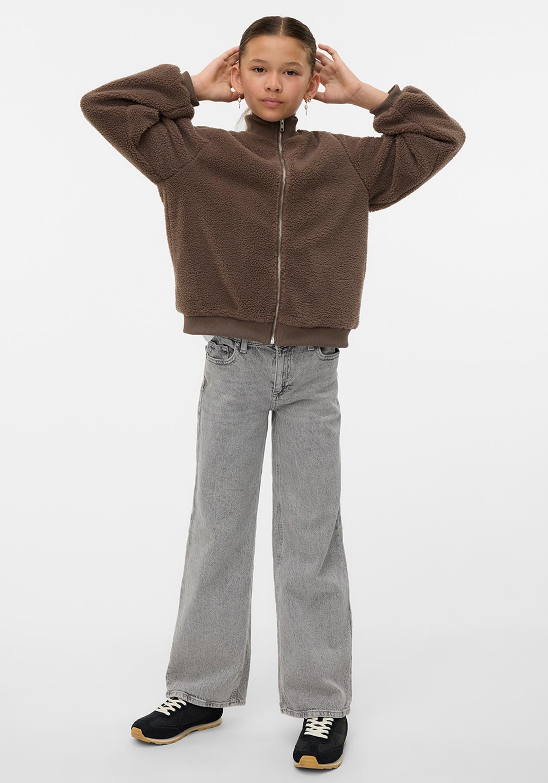 Vero Moda Girl Lucile Teddy Jacket, Brown