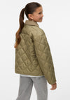 Vero Moda Girl Quilted Long Sleeve Jacket, Green