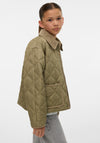 Vero Moda Girl Quilted Long Sleeve Jacket, Green