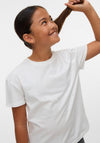 Vero Moda Girl Lilo Short Sleeve Stud Tee, White
