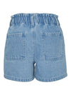 Vero Moda Girl Marie Paperbag Denim Shorts, Light Blue Denim