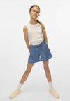 Vero Moda Girl Harper Frill Short, Medium Blue