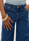 Vero Moda Girl Tessa High Waist Wide Jean, Medium Blue
