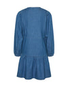 Vero Moda Girl Demi Long Sleeve Denim Dress, Medium Blue Denim