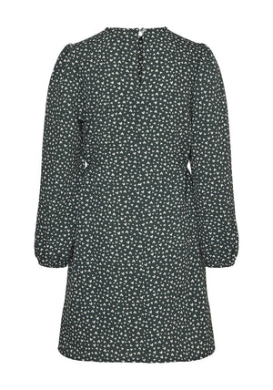 Vero Moda Girl Banny Long Sleeve Heart Dress, Balsam Green