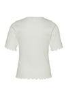 Vero Moda Girl Lavender Ribbed Heart Tee, Snow White