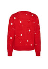 Vero Moda Girl Tinsel Christmas Jumper, Chinese Red
