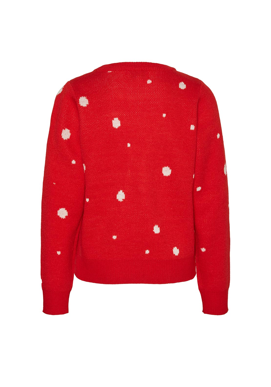 Vero Moda Girl Tinsel Christmas Jumper, Chinese Red
