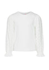 Vero Moda Girl Flaw Long Sleeve Top, Snow White