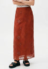 Vero Moda Cara Sequin Maxi Skirt, Burnt Orange