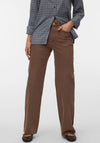 Vero Moda Tessa High Waisted Wide Leg Jeans, Brown