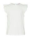 Vero Moda Girl Emily Lace Sleeve Top, Snow White