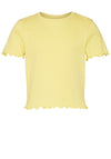 Vero Moda Girl Lavender Short Sleeve Crop Tee, Lemon Zest