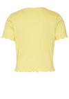 Vero Moda Girl Lavender Short Sleeve Crop Tee, Lemon Zest