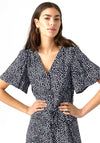 Vero Moda Alba Spot Print Shirt Dress, Navy Blazer