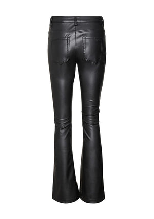 Vero Moda Flash Flare Leg Coated Trousers, Black