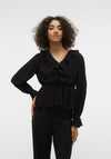 Vero Moda Dora Frill Detail Blouse, Black