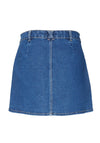 Vero Moda Briana Button Front Mini Denim Skirt, Medium Blue Denim