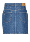 Vero Moda Tessa Rhinestone Mini Denim Skirt, Medium Blue Denim