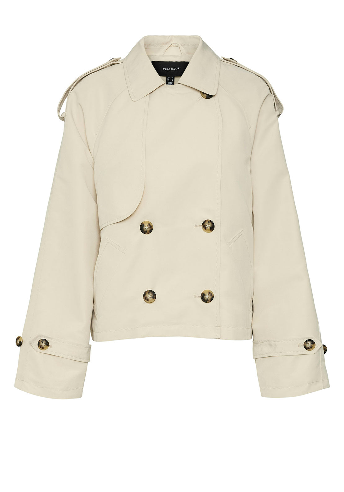 Vero Moda Chloe Short Trench Coat, Beige