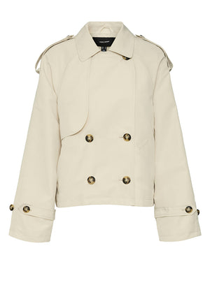 Vero Moda Chloe Short Trench Coat, Beige