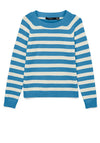 Vero Moda Doffy Striped Knit Jumper, Blue & Cream