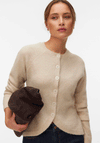 Vero Moda Wish Knit Fitted Cardigan, Beige