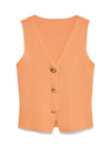 Vero Moda Kylie Sleeveless Vest, Tangerine Orange