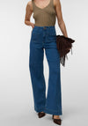 Vero Moda Kayla High Waisted Wide Leg Jeans, Blue