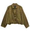 Vero Moda Hazel Faux Suede Bomber Jacket, Green