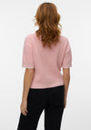 Vero Moda Kashia Short Sleeve Knitted Cardigan, Pink