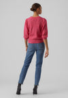 Vero Moda Vigga Balloon Sleeve Knitted Sweater, Raspberry Sorbet