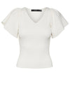 Vero Moda Ginny V Neck Top, Eggnog