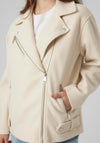 Vero Moda Emmy Soft Touch Biker Jacket, Oatmeal