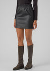 Vero Moda Sloane Coated Mini Skirt, Black