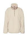 Vero Moda Lune Half Zip Fleece, Oatmeal