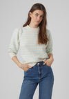 Vero Moda Leonor Striped Knit Jumper, Birch