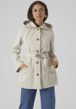 Vero Moda Chelsea Trench Coat, Cream