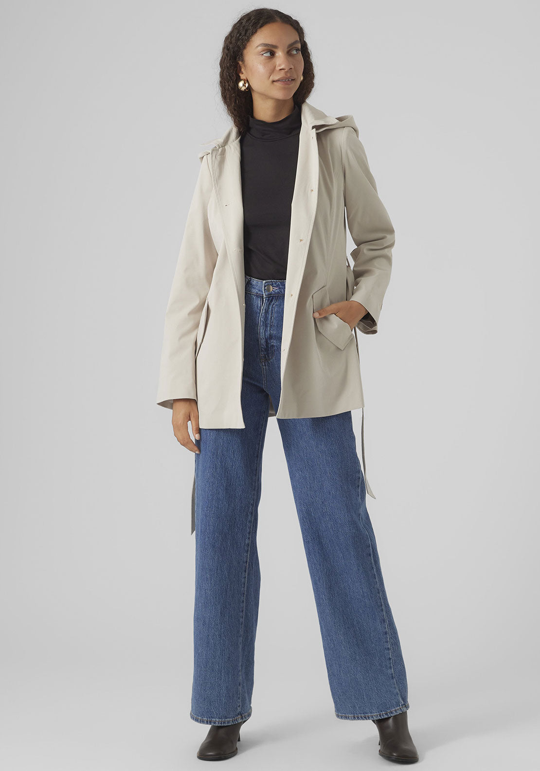 Vero Moda Chelsea Trench Coat, Cream