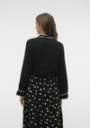 Vero Moda Bumpy Embroidered Trim Shirt, Black