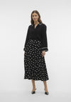Vero Moda Bumpy Embroidered Trim Shirt, Black