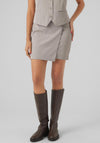 Vero Moda Wendy Pinstripe Wrap Mini Skirt, Mourning Dove